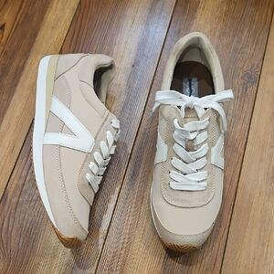 Beige and White Women's Loft Sneakers